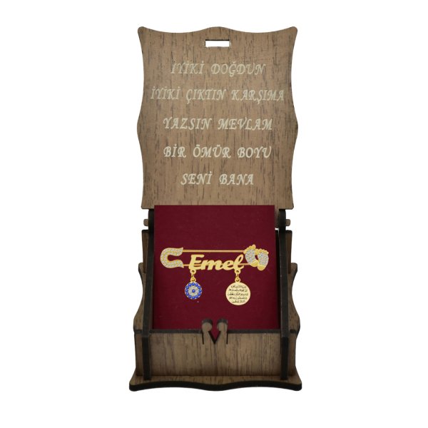 Gümüş Patikli Dualı İsimli Bebek Nazar İğnesi