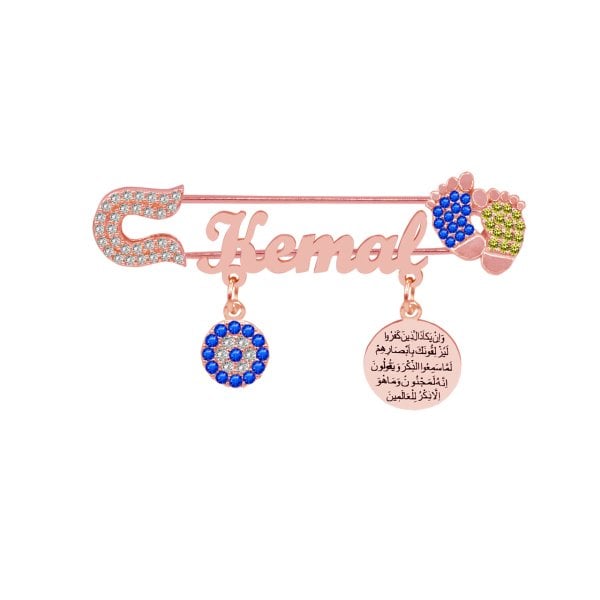 Gümüş Patikli İsimli Bebek İğnesi