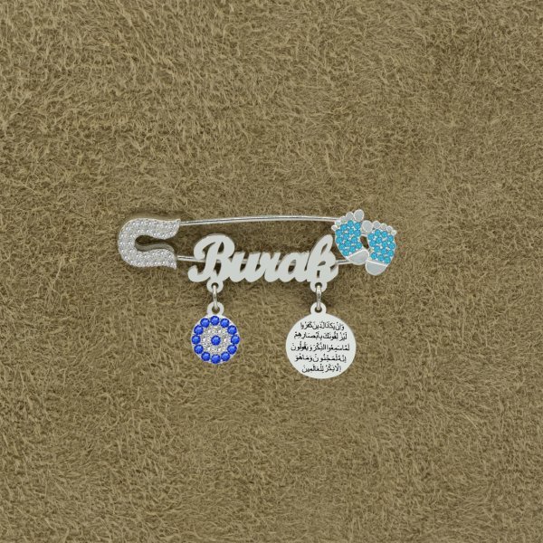 Gümüş İsimli Bebek Çatal İğne