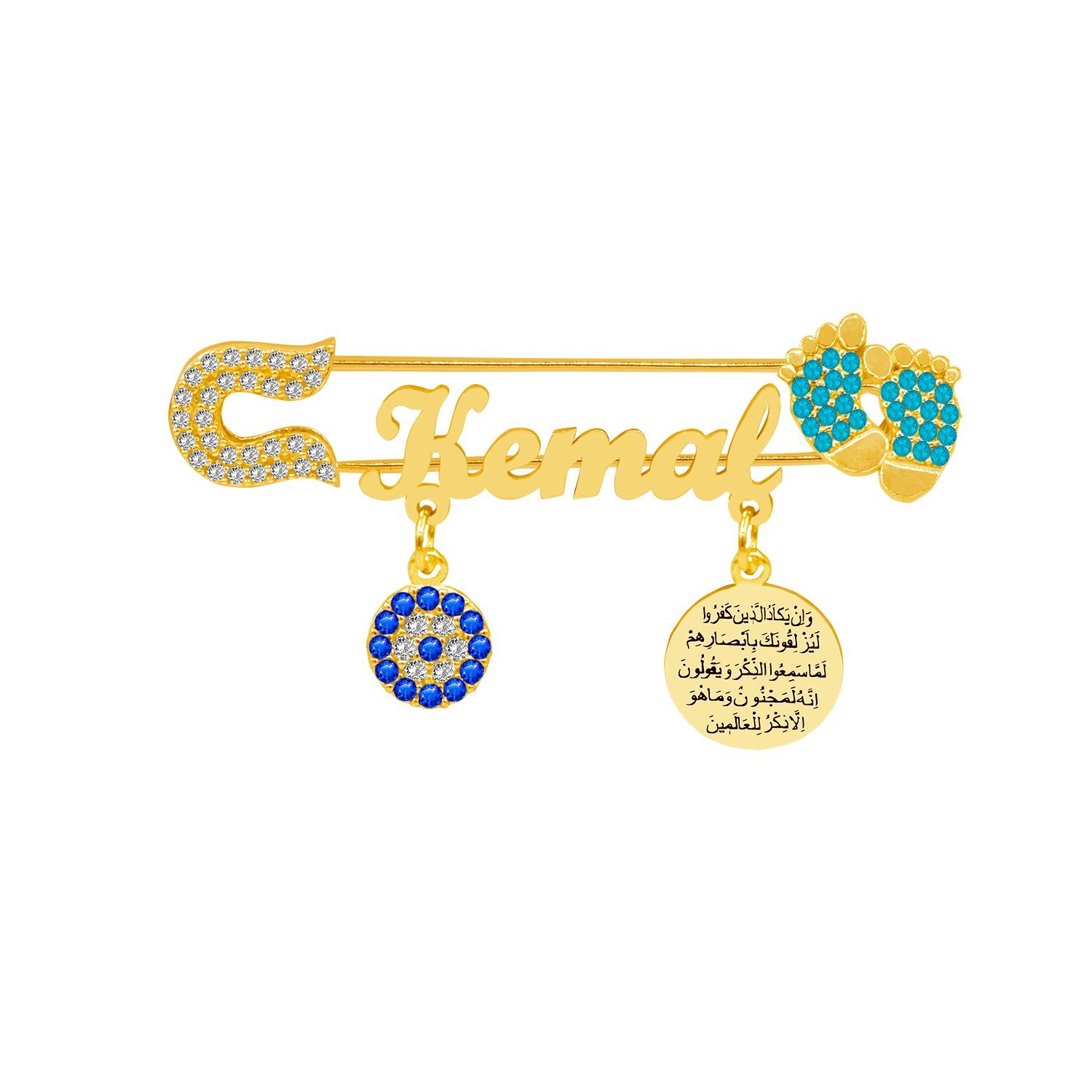 Gümüş İsimli Bebek Çatal İğne