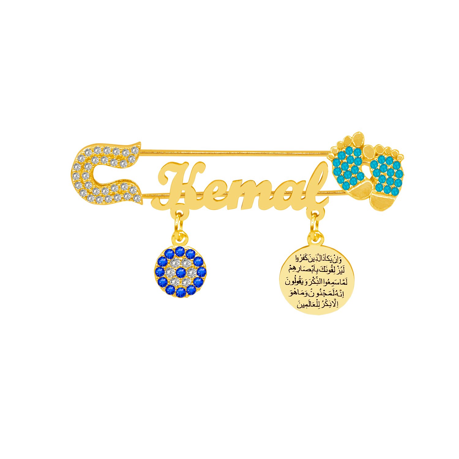 Gümüş İsimli Bebek Çatal İğne