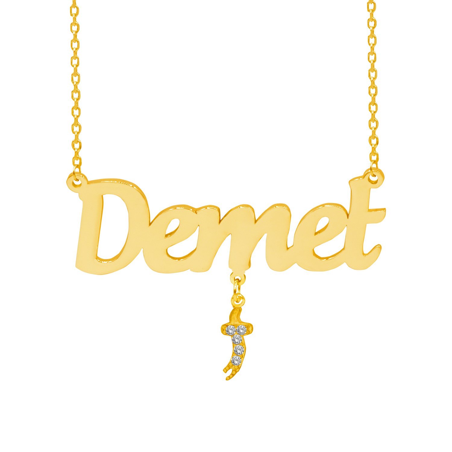 Gümüş Kılıç Zülfikar Sallantılı İsimli Kolye