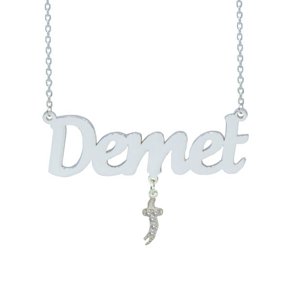 Gümüş Kılıç Zülfikar Sallantılı İsimli Kolye