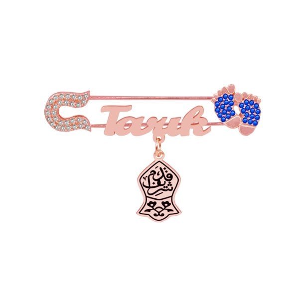 Gümüş Nali Şerif Patikli İsimli Bebek İğnesi