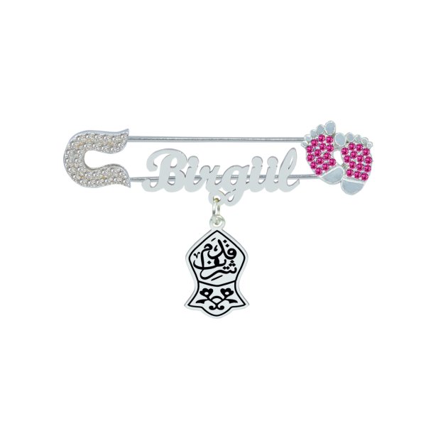 Gümüş Nali Şerif Patikli İsimli Bebek Çatal İğne