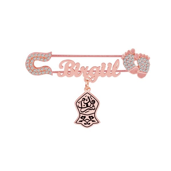 Gümüş Nali Şerif İsimli Bebek İğnesi