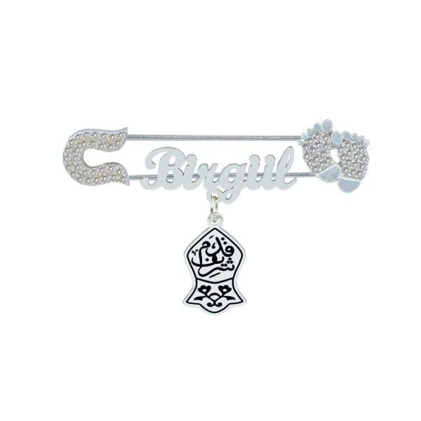 Gümüş Nali Şerif İsimli Bebek İğnesi