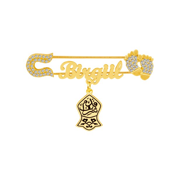 Gümüş Nali Şerif İsimli Bebek İğnesi