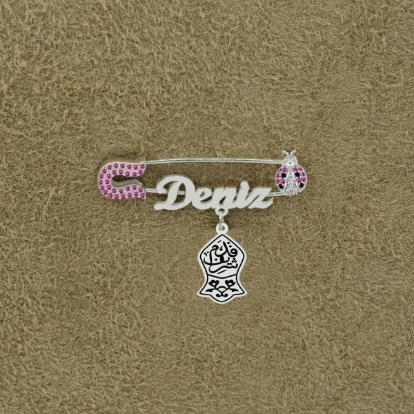 Gümüş Uğur Böceği İsimli Bebek İğnesi