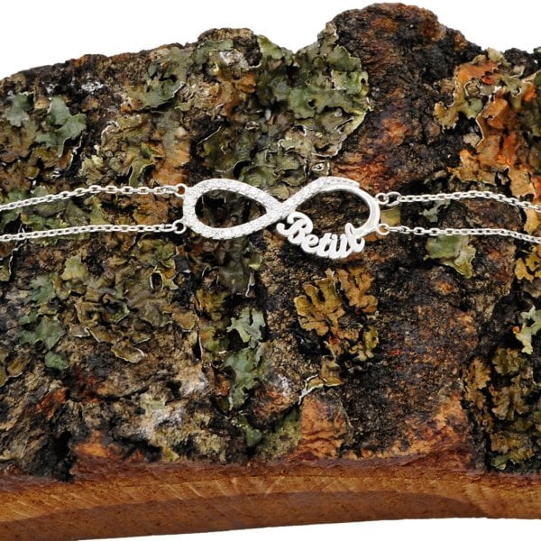 Gümüş Taşlı Sonsuzluk İsimli Bileklik