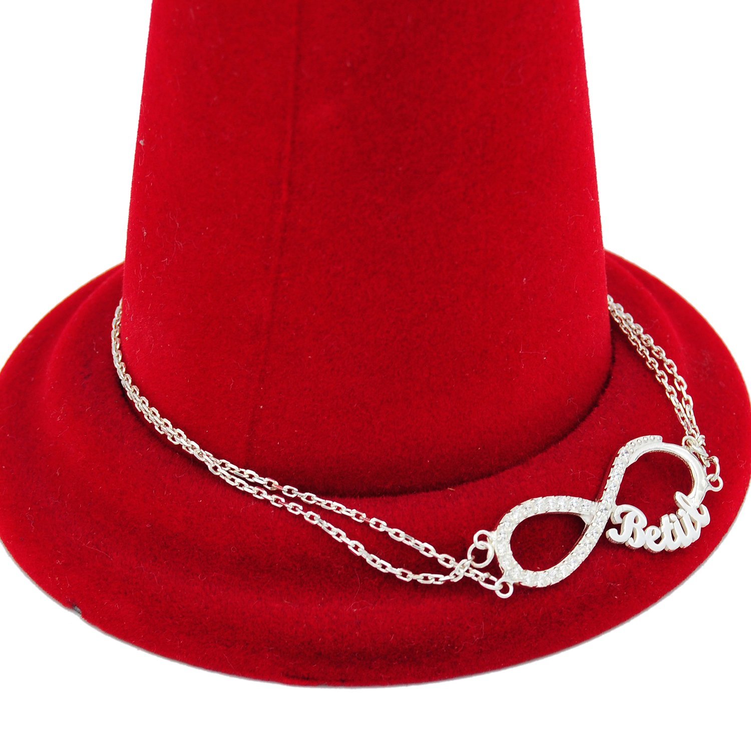 Gümüş Taşlı Sonsuzluk İsimli Bileklik