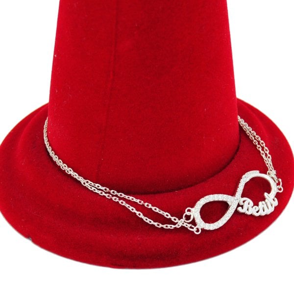 Gümüş Taşlı Sonsuzluk İsimli Bileklik