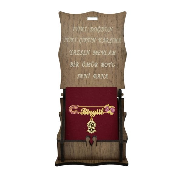 Gümüş Nali Şerif Patikli İsimli Bebek İğnesi