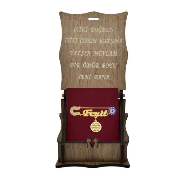 Gümüş Nazar Boncuklu İsimli Bebek İğnesi