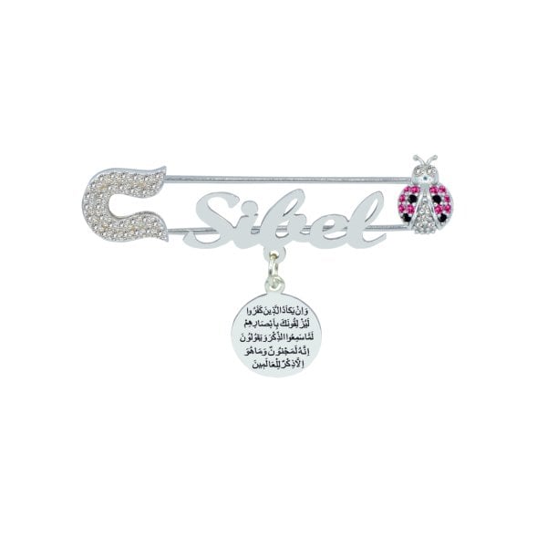 Gümüş Dualı Uğur Böceği İsimli Bebek İğne