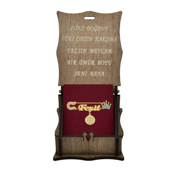 Gümüş Taçlı İsimli Bebek Nazar İğnesi