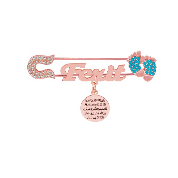 Gümüş Patikli İsimli Bebek Nazar İğnesi