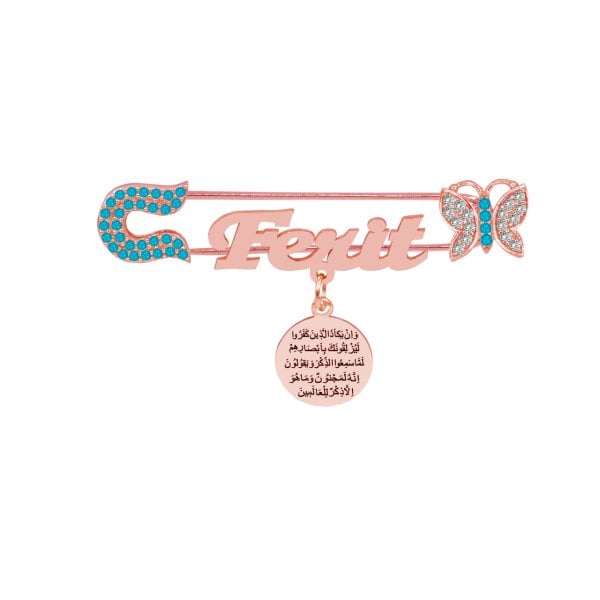 Gümüş Nazar Dualı İsimli Bebek İğnesi