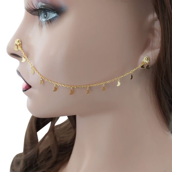 Gümüş Burundan Kulağa Hızma Küpe