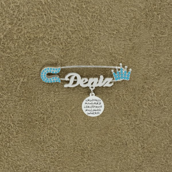 Gümüş Nazar Dualı İsimli Bebek İğne