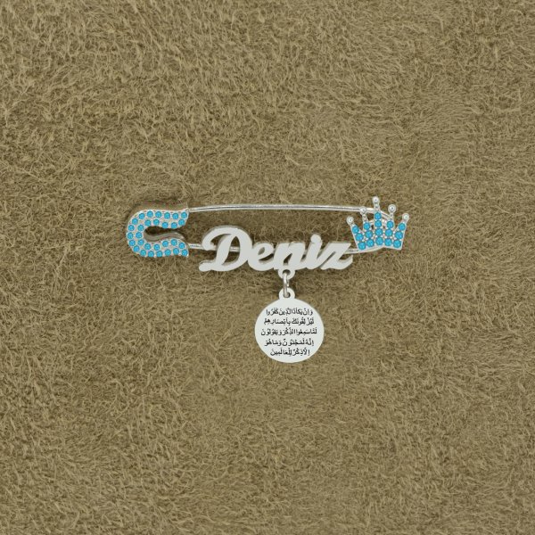Gümüş Nazar Dualı İsimli Bebek İğne