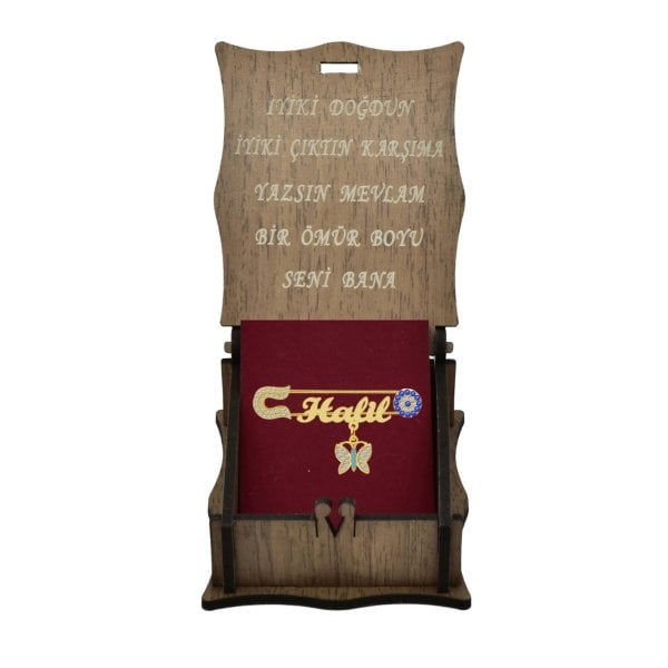 Gümüş Kelebekli İsimli Bebek Çatal İğnesi