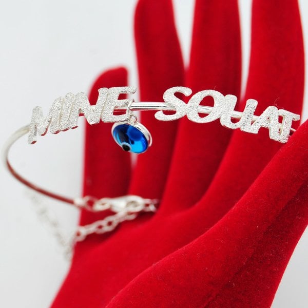 Gümüş Nazarlı Halka İsimli Bileklik