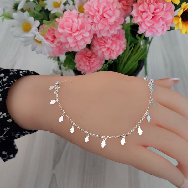 Gümüş Zincirli Kulaktan Buruna Hızma