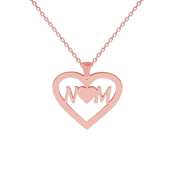 Gümüş Özel Tasarım Kalpli Harfli Kolye