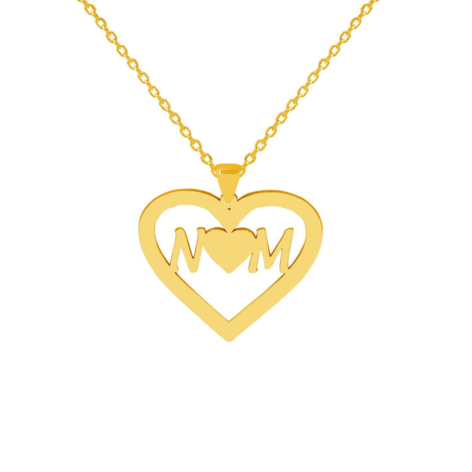 Gümüş Özel Tasarım Kalpli Harfli Kolye