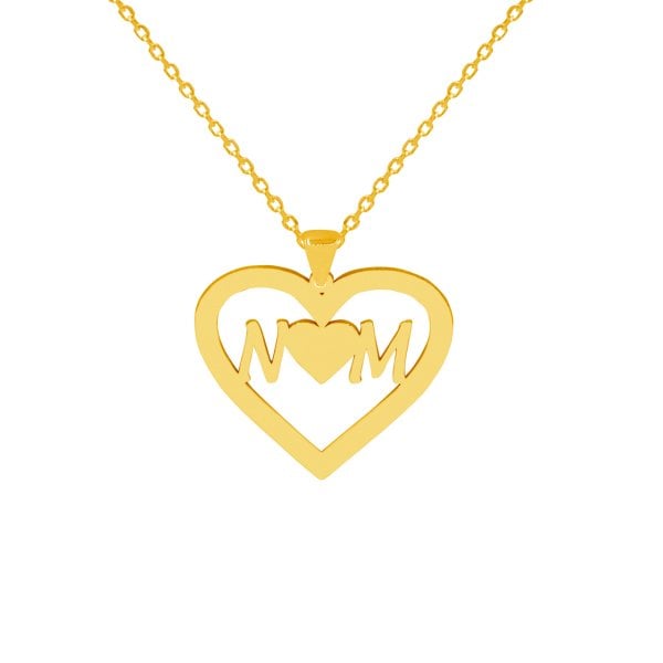 Gümüş Özel Tasarım Kalpli Harfli Kolye