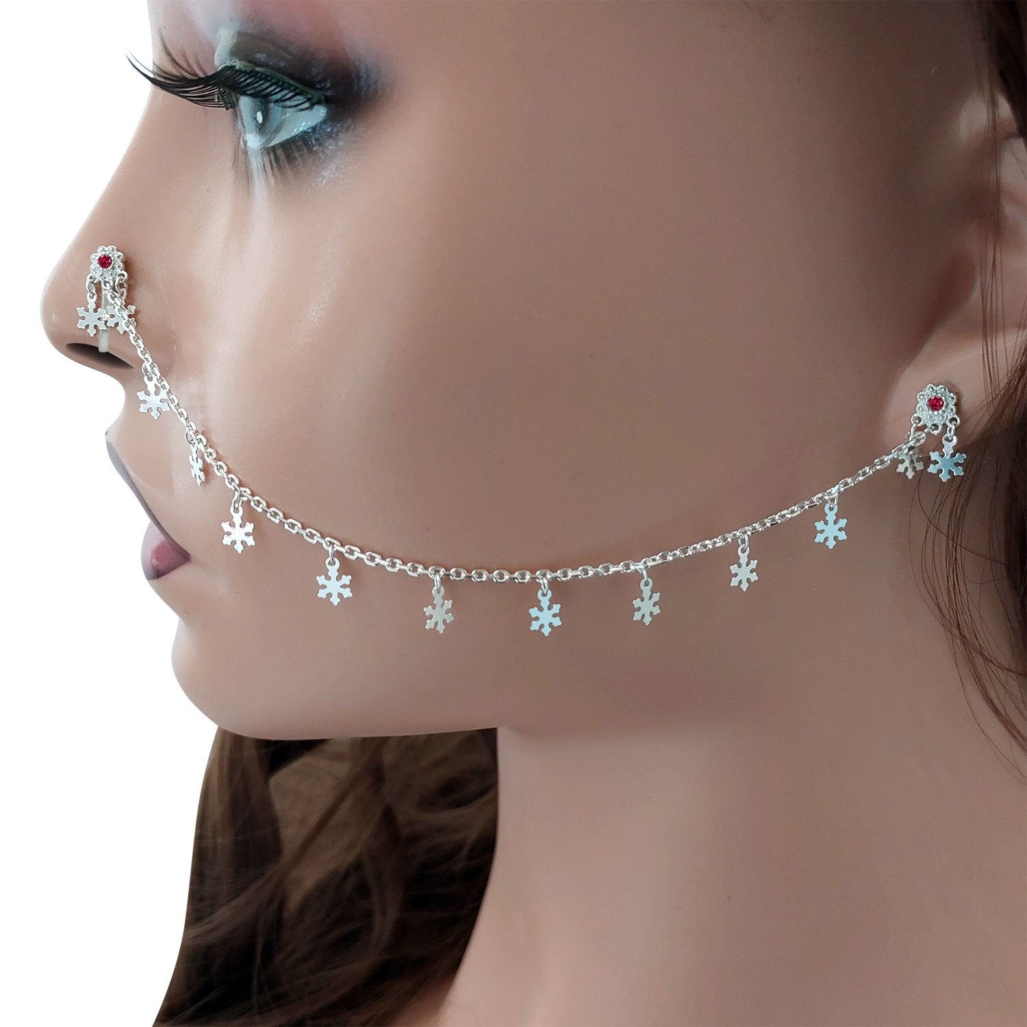 Gümüş Sıkıştırmalı Kulaktan Buruna Hızma