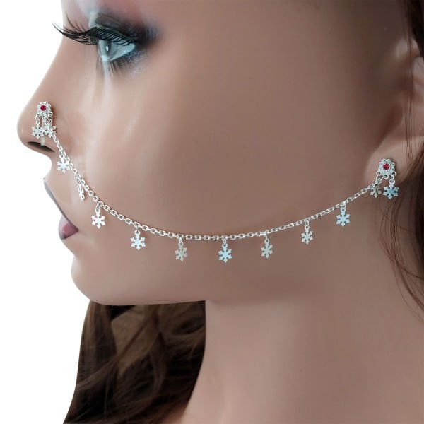 Gümüş Sıkıştırmalı Kulaktan Buruna Hızma