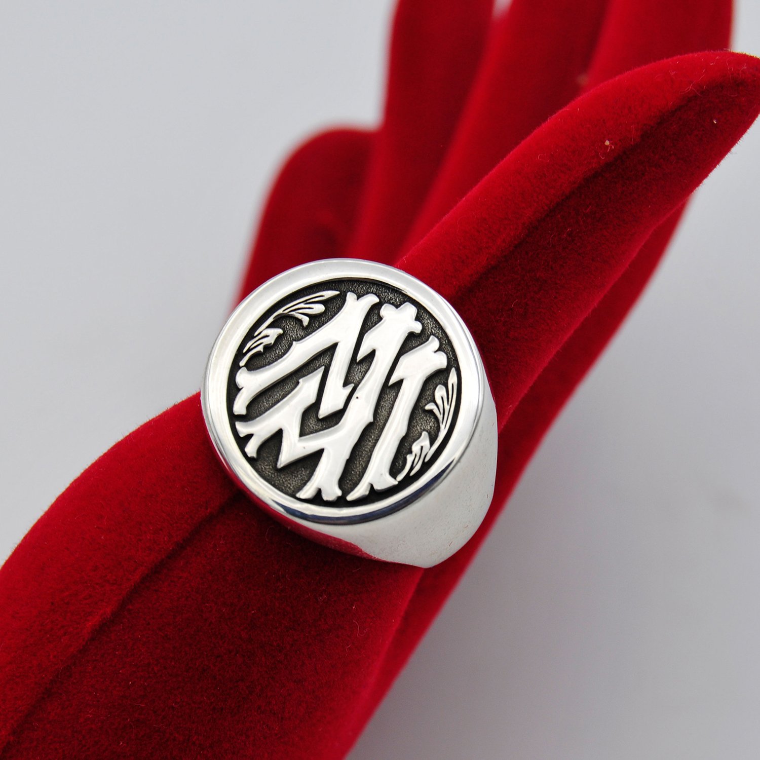 Gümüş Kişiye Özel Tasarım Harfli Yüzük