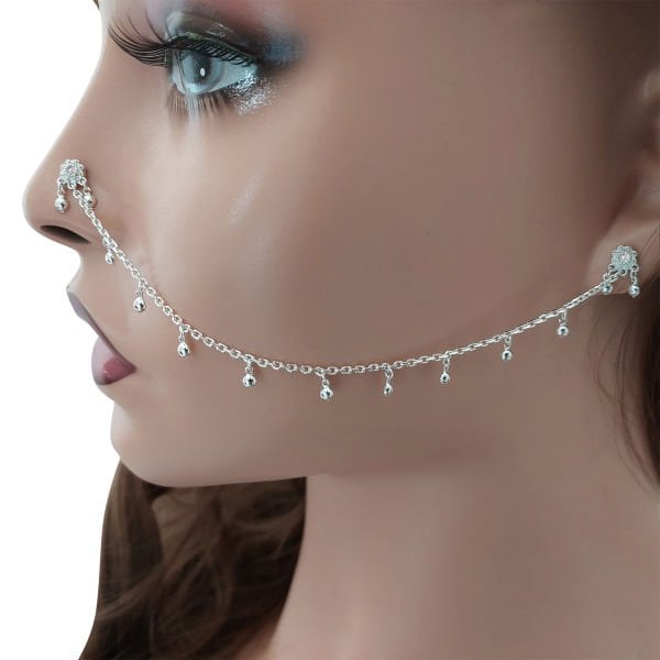 Gümüş Burundan Kulağa Halka Hızma