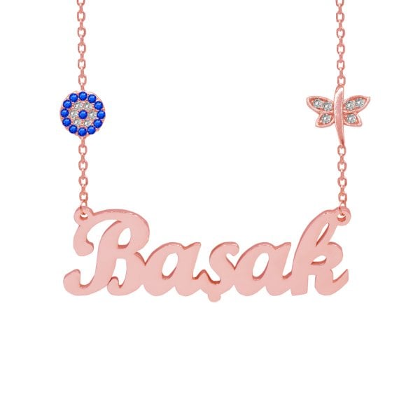 Gümüş Yusufçuk Nazar Boncuklu İsimli Kolye