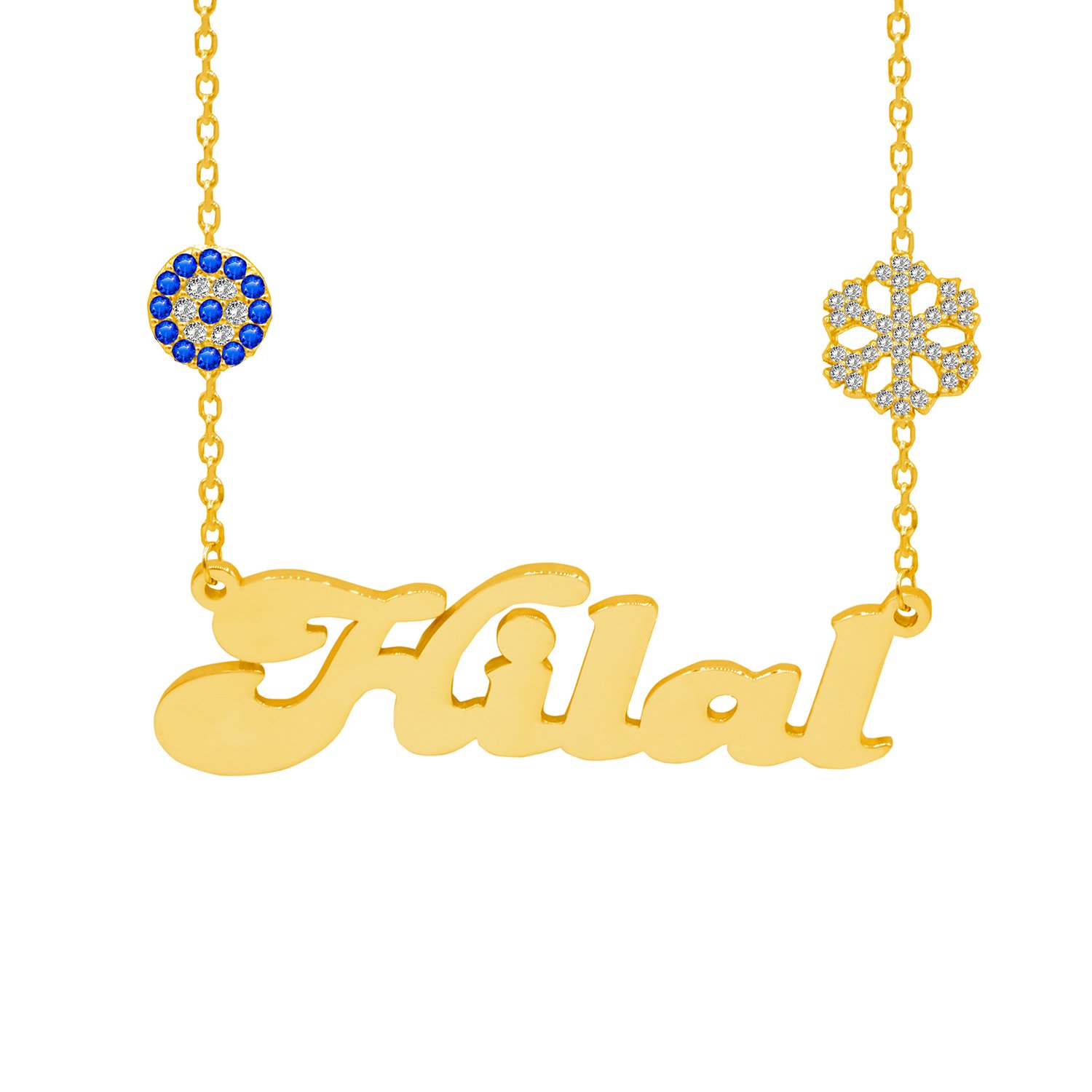 Gümüş Zinciri Nazarlık Kartanesi İsimli Kolye