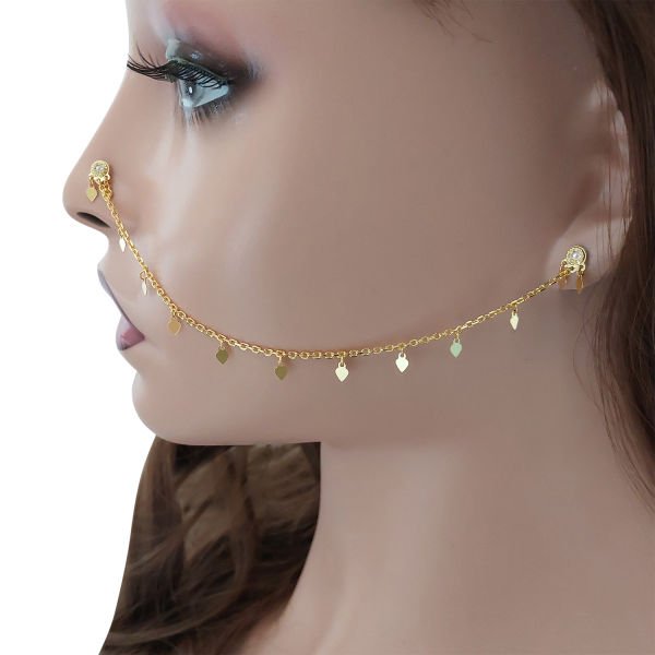 Gümüş Burundan Kulağa Hızma Küpe