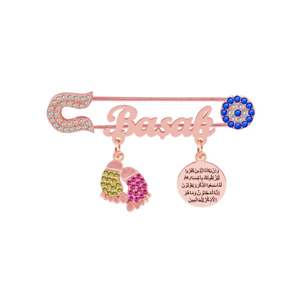 Gümüş Nazar Duası Patikli Bebek İğnesi