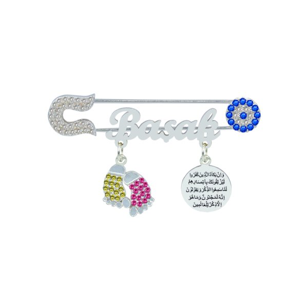 Gümüş Nazar Duası Patikli Bebek İğnesi