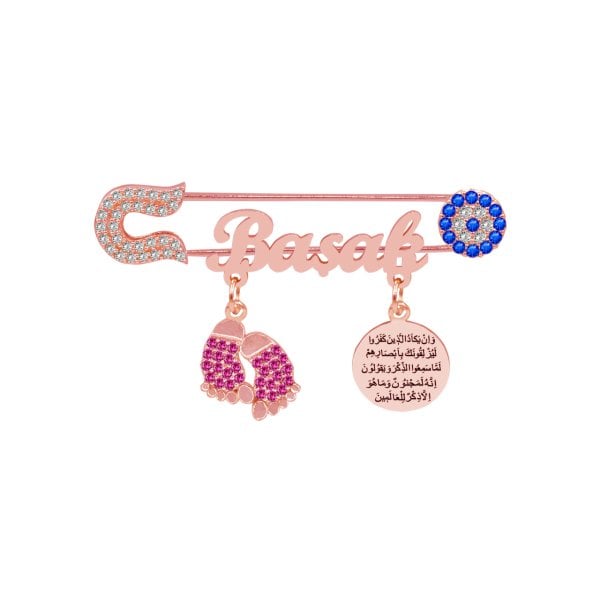 Gümüş Nazar Dualı İsimli Bebek İğnesi