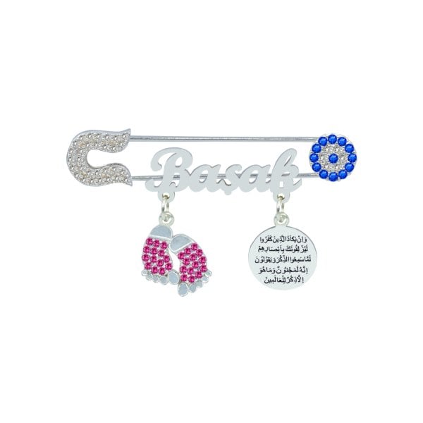 Gümüş Nazar Dualı İsimli Bebek İğnesi