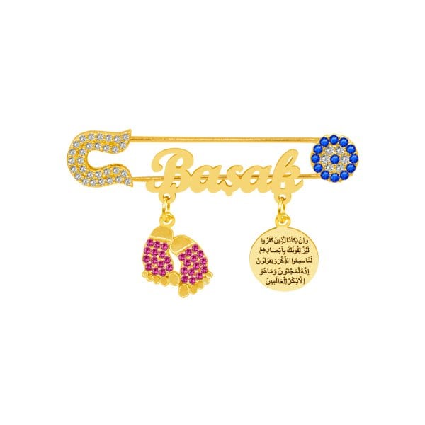 Gümüş Nazar Dualı İsimli Bebek İğnesi