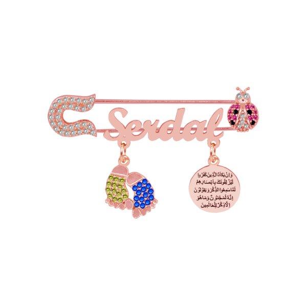 Gümüş Patikli İsimli Bebek İğnesi