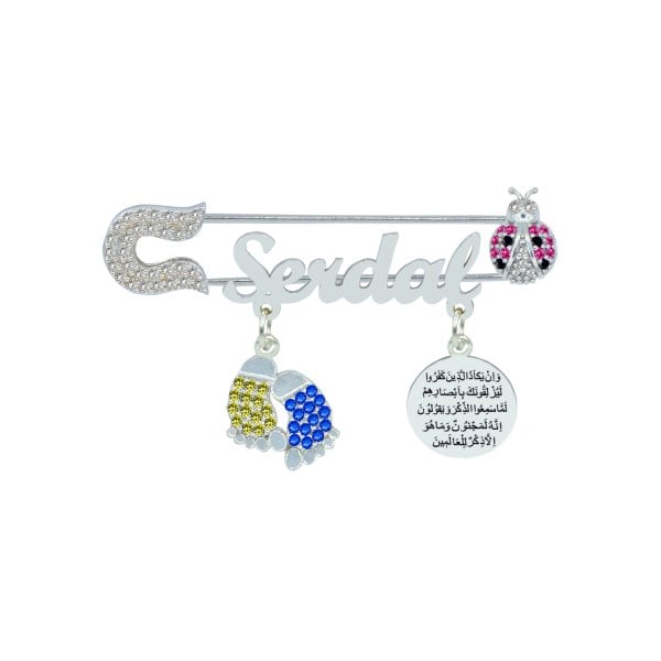 Gümüş Patikli İsimli Bebek İğnesi