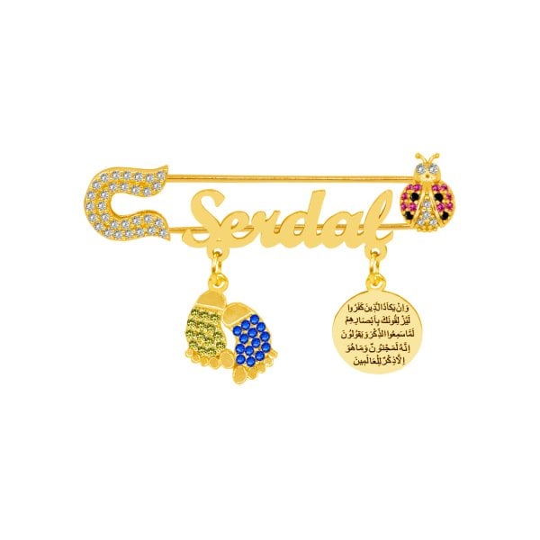 Gümüş Patikli İsimli Bebek İğnesi