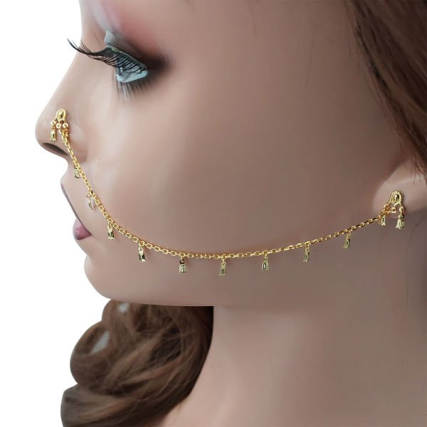 Gümüş Zincirli Kulaktan Buruna Hızma