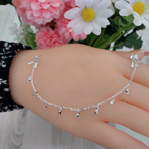 Gümüş Zincirli Kulaktan Buruna Hızma