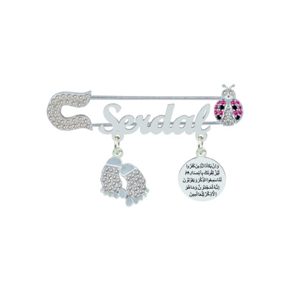 Gümüş Nazar Dualı İsimli Bebek İğnesi