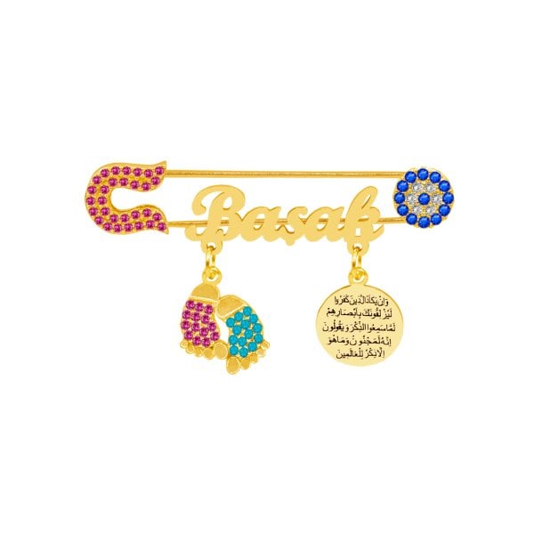 Gümüş Patikli İsimli Bebek Nazar İğnesi